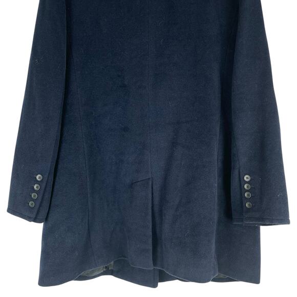 Talbots Funnel Neck Wool Alpaca Blend Double Breasted Coat Blue Size 16 - Picture 9 of 10